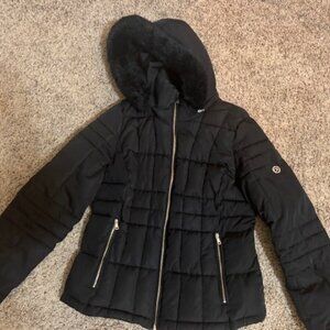 CALVIN KLEIN Black Winter Puffer Coat: Excellent Condition